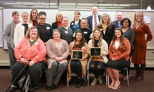 Image of Growing Up Healthy Team and local and state officials at the awards ceremony.