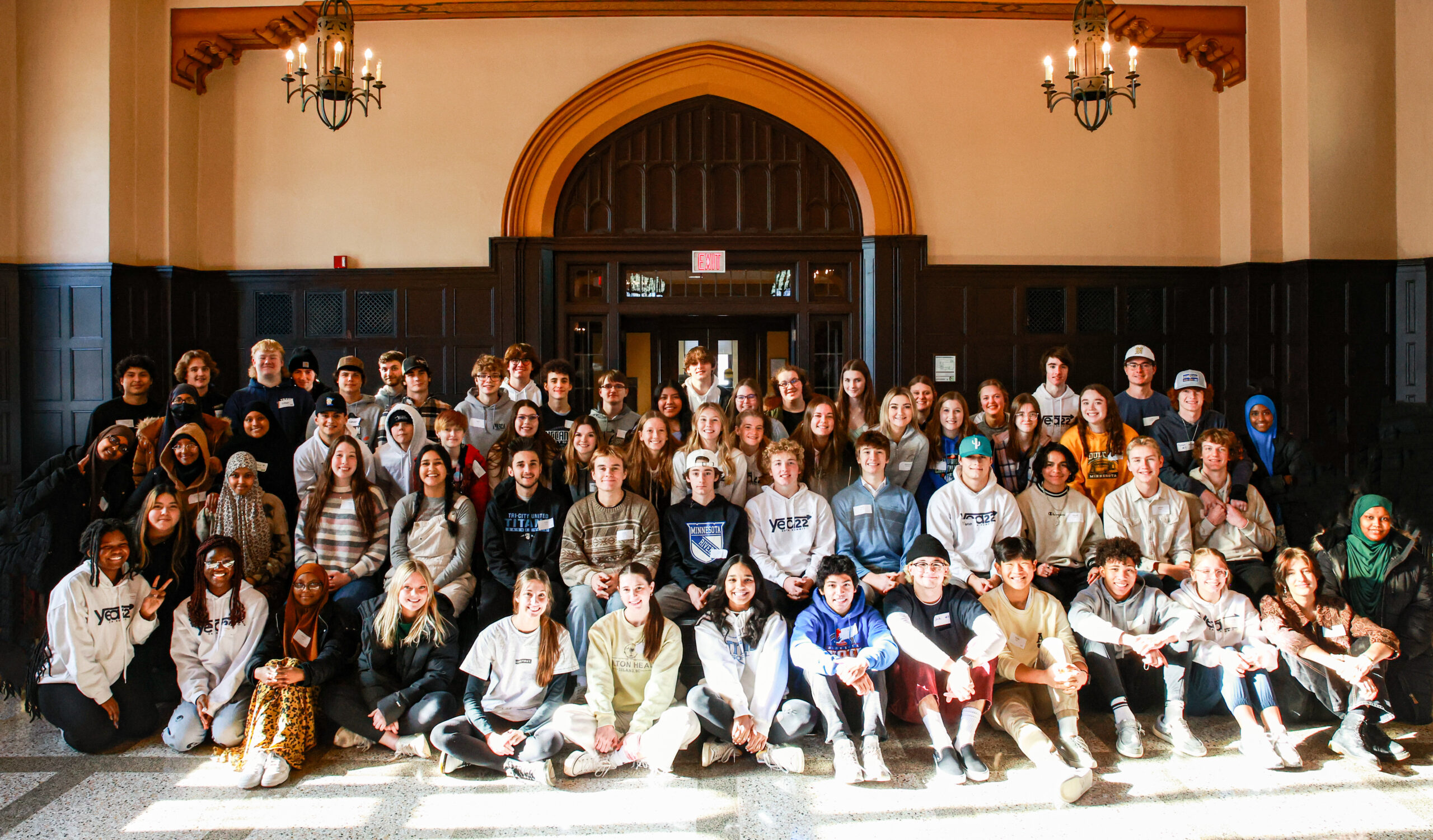 80+ Youth Summit students in a group shot