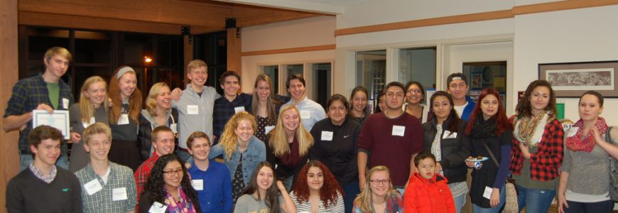 The Youth Bank group poses for a picture.